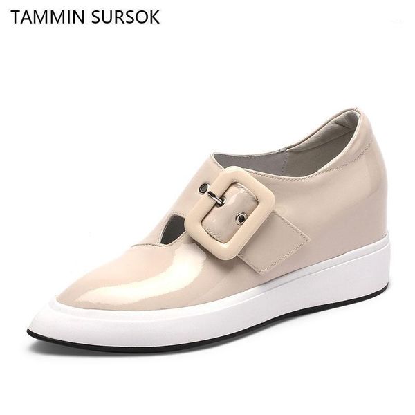 style genuine leather height increasing pointed toe thick sole fashion patent casual wedges buckle women shoes dress1, Black
style genuine leather height increasing pointed toe thick sole fashion patent casual wedges buckle women shoes dress1, Black