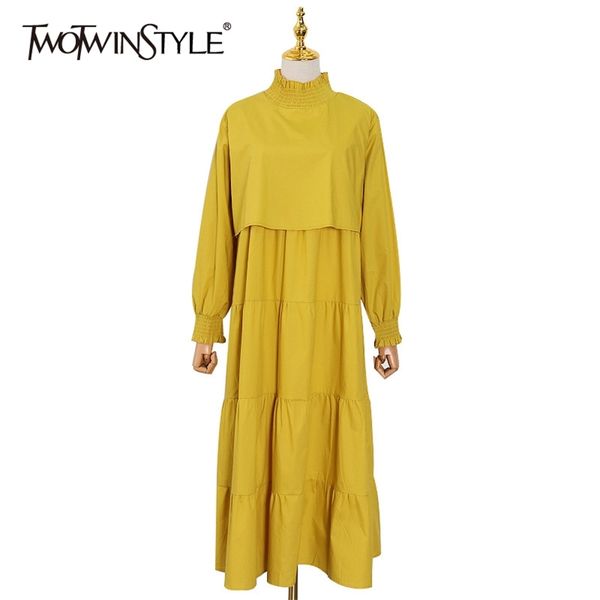 casual loose oversized dress for women stand collar long sleeve black dresses female fashion spring 210520, Black;gray 
casual loose oversized dress for women stand collar long sleeve black dresses female fashion spring 210520, Black;gray