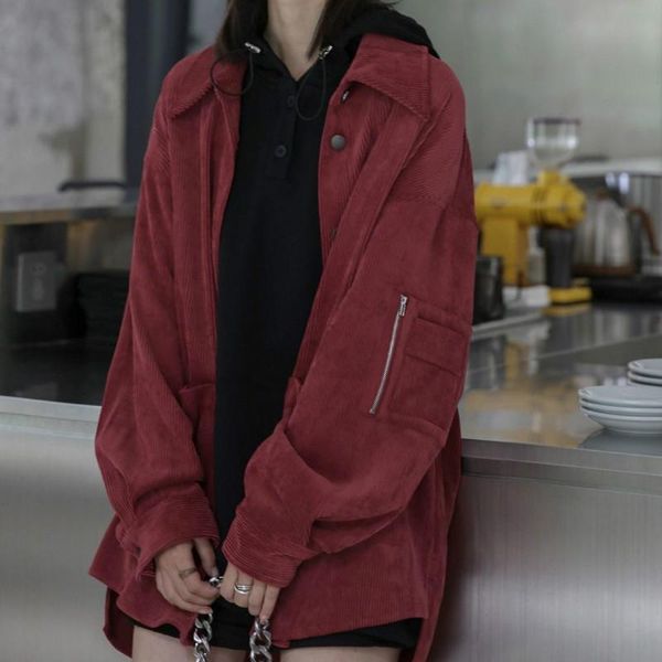 jackets women solid corduroy plus size bf streetwear red korean coats student preppy style jacket retro loose vintage women's, Black;brown
jackets women solid corduroy plus size bf streetwear red korean coats student preppy style jacket retro loose vintage women's, Black;brown