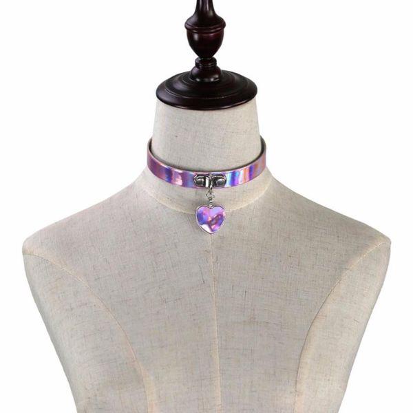 laser necklace heart gothic punk holographic choker hologram pu leather 2021 collar jewelry chokers, Golden;silver
laser necklace heart gothic punk holographic choker hologram pu leather 2021 collar jewelry chokers, Golden;silver