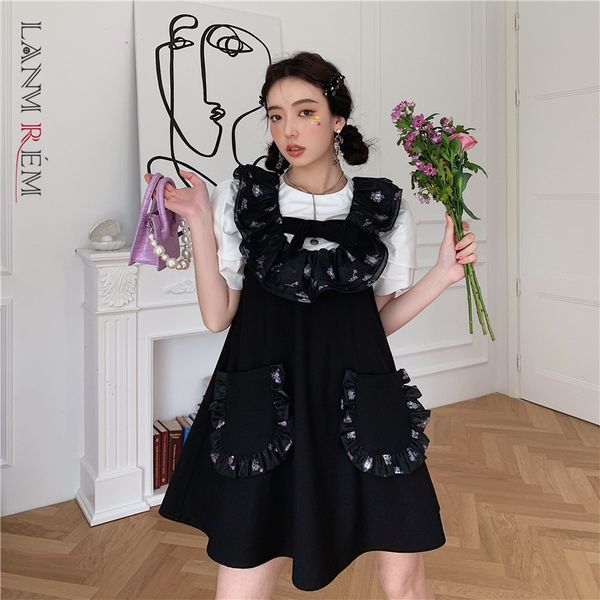 summer black floral ruffle sleeveless dress square collar lace printing temperament female fashion tide 2h182 210507, Black;gray
summer black floral ruffle sleeveless dress square collar lace printing temperament female fashion tide 2h182 210507, Black;gray