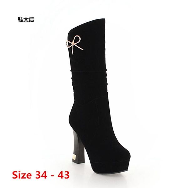 boots platform women knee high 10.5 cm heels autumn leather woman shoes winter long big size 34 - 43, Black
boots platform women knee high 10.5 cm heels autumn leather woman shoes winter long big size 34 - 43, Black