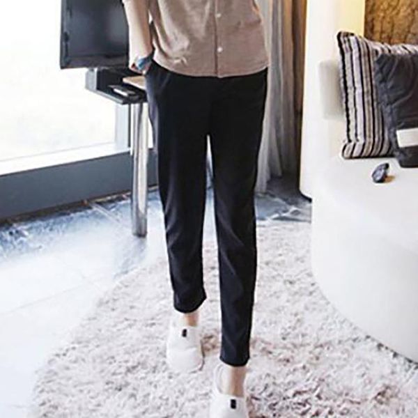 women's leisure pencil pants breathable solid high-quality s-xl button all-match fashion female simple trousers & capris, Black;white
women's leisure pencil pants breathable solid high-quality s-xl button all-match fashion female simple trousers & capris, Black;white