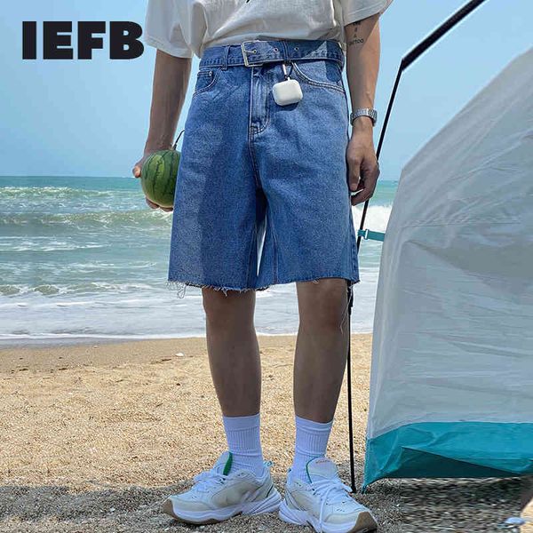 iefb summer niche design with belt denim shorts men's korean high waist loose knee length pants denim causal shorts 9y7410 210524, White;black
iefb summer niche design with belt denim shorts men's korean high waist loose knee length pants denim causal shorts 9y7410 210524, White;black