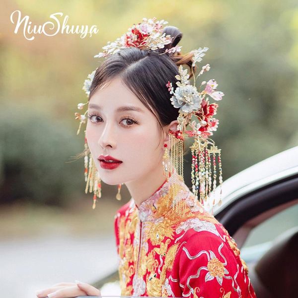 hair clips & barrettes niushuya bridal headwear flower style tassel chinese tiara wedding ornaments hairwear accessories, Golden;silver
hair clips & barrettes niushuya bridal headwear flower style tassel chinese tiara wedding ornaments hairwear accessories, Golden;silver