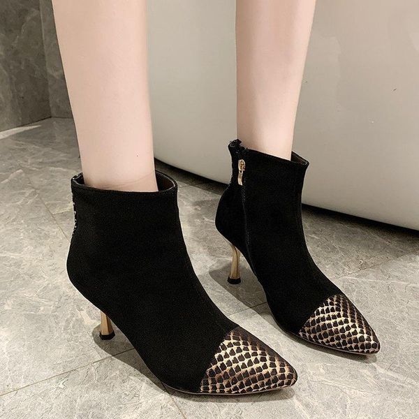 boots rimocy fashiong bling mix color ankle women elegant apricot pumps winter warm plush zipper thin heel leather shoes woman, Black
boots rimocy fashiong bling mix color ankle women elegant apricot pumps winter warm plush zipper thin heel leather shoes woman, Black