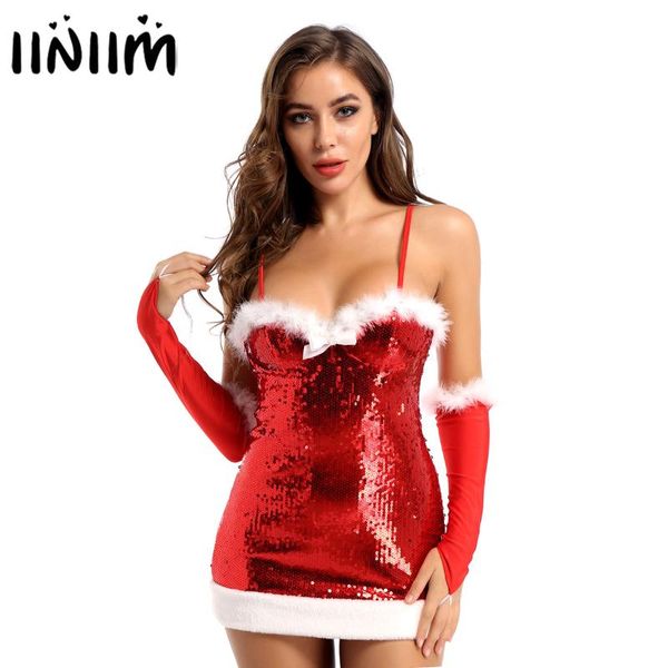 iiniim red ladies christmas fancy santa dress for womens masquerade parties costume clubwear flannel with scale sequins casual dresses, Black;gray
iiniim red ladies christmas fancy santa dress for womens masquerade parties costume clubwear flannel with scale sequins casual dresses, Black;gray