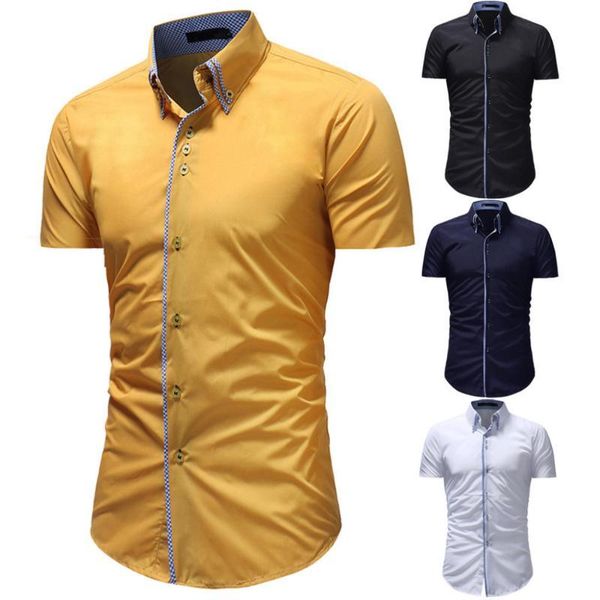 men's shirts new fashion short sleeve korean design formal male dress shirt size -3xl men slim casual, White;black
men's shirts new fashion short sleeve korean design formal male dress shirt size -3xl men slim casual, White;black