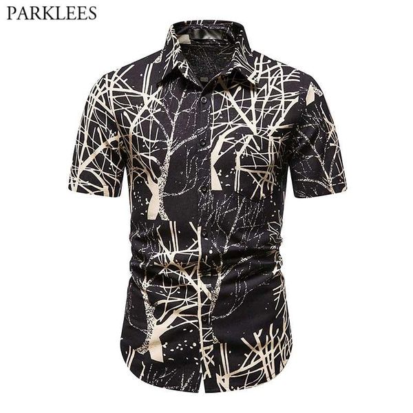 fashion branches print mens hawaiian shirts short sleeve summer baggy casual cotton beach holiday party clothing chemise men's, White;black
fashion branches print mens hawaiian shirts short sleeve summer baggy casual cotton beach holiday party clothing chemise men's, White;black