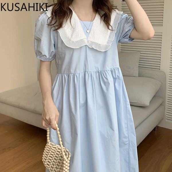 kusahiki hit color peter pan collar patchwork dresses causal korean puff sleeve vestidos high waist a-line woman dress 6j264 210602, Black;gray
kusahiki hit color peter pan collar patchwork dresses causal korean puff sleeve vestidos high waist a-line woman dress 6j264 210602, Black;gray
