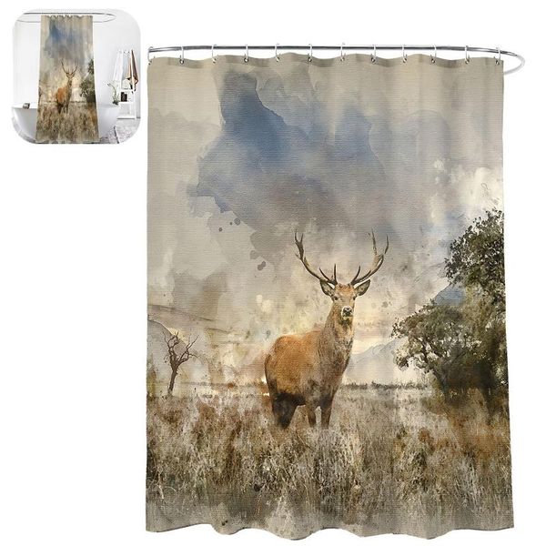 curtain & drapes thickened digital printing partition shower with forest elk print waterproof polyester bathroom products
curtain & drapes thickened digital printing partition shower with forest elk print waterproof polyester bathroom products