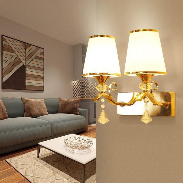 wall lamp double head bedroom living room el crystal glass bedside modern staircase corridor aisle lb120611
wall lamp double head bedroom living room el crystal glass bedside modern staircase corridor aisle lb120611