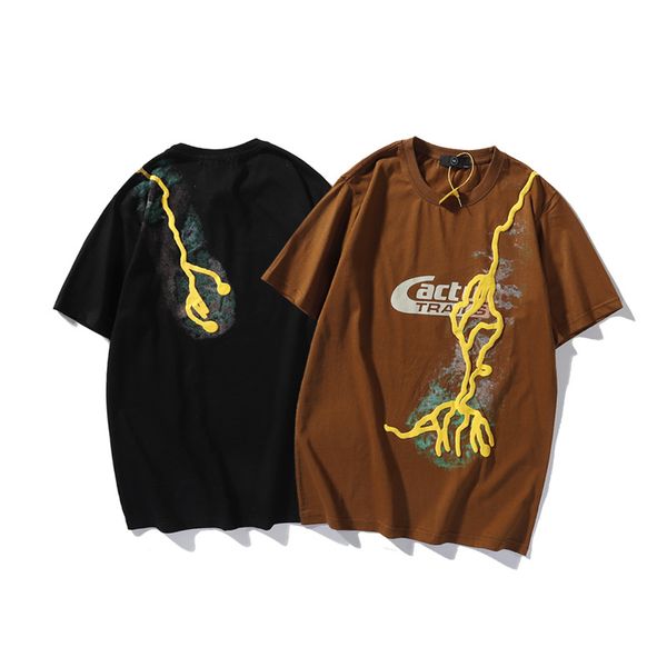 tide brand travis scott cactus jack t shirt lightning print foam short sleeve men's and women's casual t-shirt couple, White;black
tide brand travis scott cactus jack t shirt lightning print foam short sleeve men's and women's casual t-shirt couple, White;black