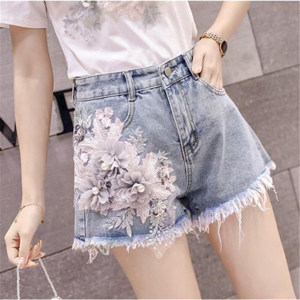 women's jeans fashion denim shorts women summer handmade flowers temperament elegant woman clothing casual burr cowboy, Blue
women's jeans fashion denim shorts women summer handmade flowers temperament elegant woman clothing casual burr cowboy, Blue