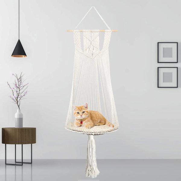cat beds & furniture hammock swing bed with mat wall hanging flower mesh handwoven macrame sleeping seat pet supplies for bedroom home decor
cat beds & furniture hammock swing bed with mat wall hanging flower mesh handwoven macrame sleeping seat pet supplies for bedroom home decor