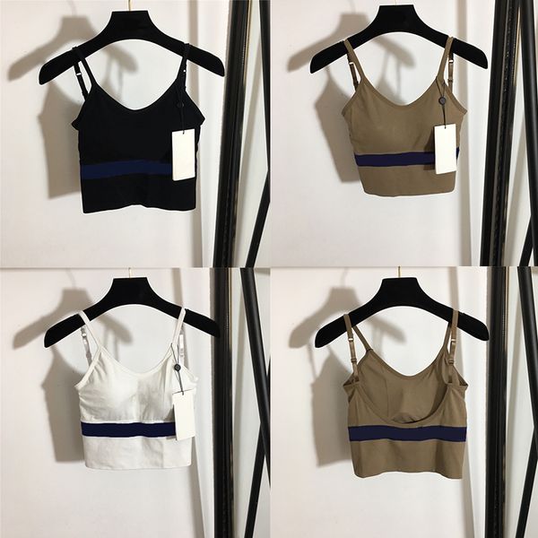 trendy suspender bra sports vest camis gilded letter stripe printed vests sling elastic adjustable with chest pad, White
trendy suspender bra sports vest camis gilded letter stripe printed vests sling elastic adjustable with chest pad, White