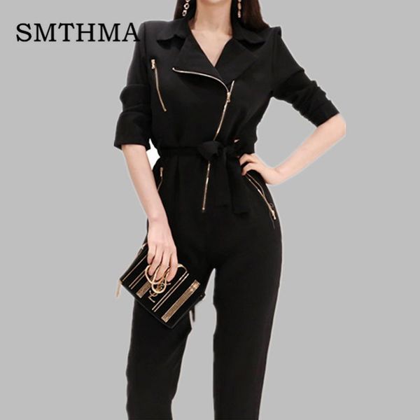 women's jumpsuits & rompers smthma 2021 arrival black jumpsuit notched collar high waist loose casual retro fashion korean, Black;white
women's jumpsuits & rompers smthma 2021 arrival black jumpsuit notched collar high waist loose casual retro fashion korean, Black;white