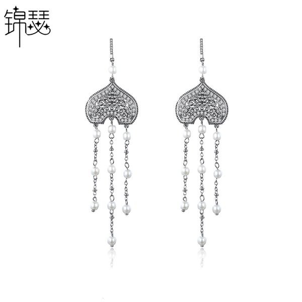 jewelry charm stud ling orchid long women's heart shaped pearl zircon earrings fashion, Golden
jewelry charm stud ling orchid long women's heart shaped pearl zircon earrings fashion, Golden