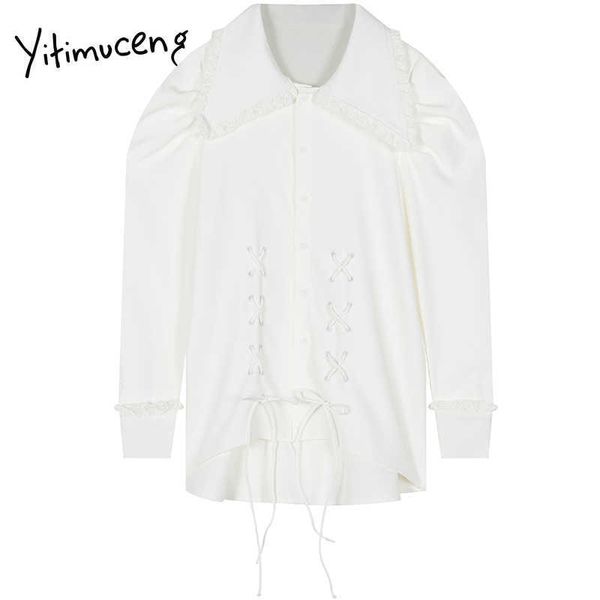 yitimuceng bow lace up blouse women shirts solid spring fashion french long sleeve peter pan collar puff sleeve 210601, White
yitimuceng bow lace up blouse women shirts solid spring fashion french long sleeve peter pan collar puff sleeve 210601, White