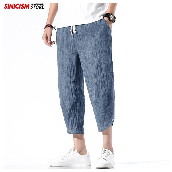 men's pants sinicism store men solid thin summer harem mens 2021 loose calf-length trousers male wide leg chinese style vintage, Black
men's pants sinicism store men solid thin summer harem mens 2021 loose calf-length trousers male wide leg chinese style vintage, Black