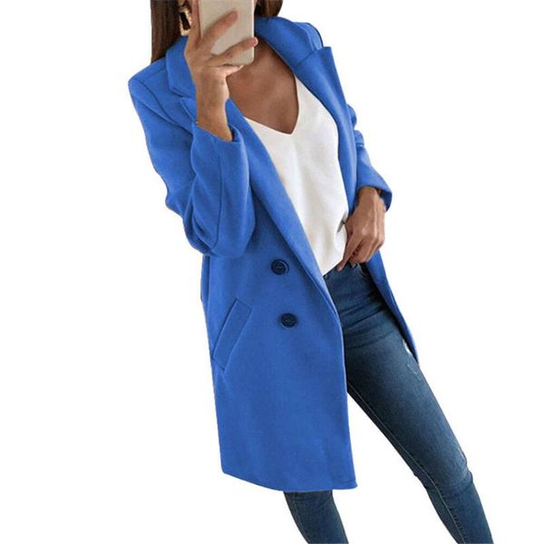 women's wool & blends women woolen coat solid color lapel long sleeve button casual -mx8, Black
women's wool & blends women woolen coat solid color lapel long sleeve button casual -mx8, Black