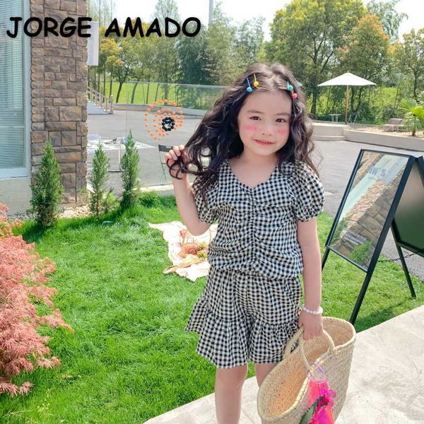 korean style summer kids girls 2-pcs sets black plaid t-shirt + skirts cute children fashion clothes e704 210610, White
korean style summer kids girls 2-pcs sets black plaid t-shirt + skirts cute children fashion clothes e704 210610, White