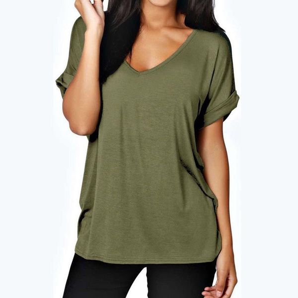 women's t-shirt 2021 8 color s-xxl plain v-neck t shirt women cotton elastic basic t-shirts female casual loose short sleeve tees, White
women's t-shirt 2021 8 color s-xxl plain v-neck t shirt women cotton elastic basic t-shirts female casual loose short sleeve tees, White