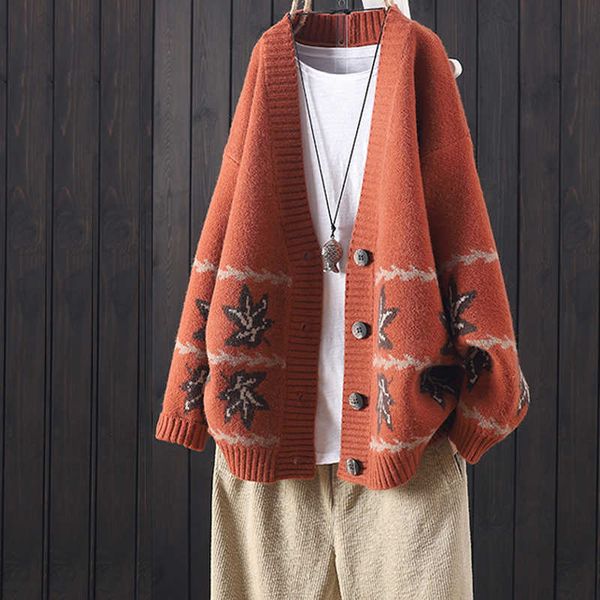 women's sweaters deep v-neck female knitted casual vintage printing leaves cardigan single breasted knit sweater lantern sleeve cardiga, White;black 
women's sweaters deep v-neck female knitted casual vintage printing leaves cardigan single breasted knit sweater lantern sleeve cardiga, White;black