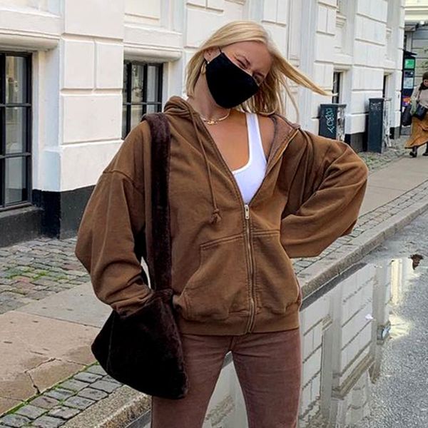 women hoodie solid color zip hooded sweatshirt winter/autumn jacket oversized retro pocket woman clothes long sleeve pullover, Black
women hoodie solid color zip hooded sweatshirt winter/autumn jacket oversized retro pocket woman clothes long sleeve pullover, Black