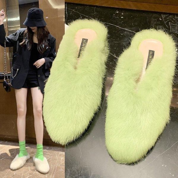 boat toe slipper faux fur hair indoor outer female autumn winter flat sole shoes slippers, Black
boat toe slipper faux fur hair indoor outer female autumn winter flat sole shoes slippers, Black