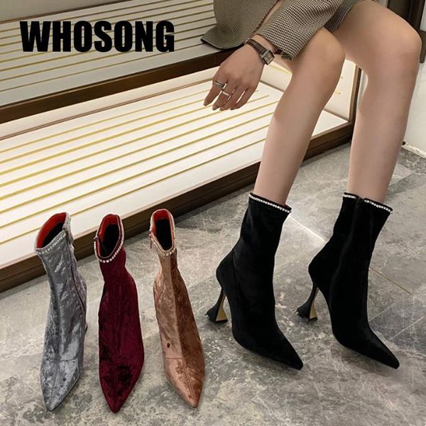 boots women girls flock shoes woman thin high heels ladies pointed toe ankle female brand rhinestone, Black
boots women girls flock shoes woman thin high heels ladies pointed toe ankle female brand rhinestone, Black
