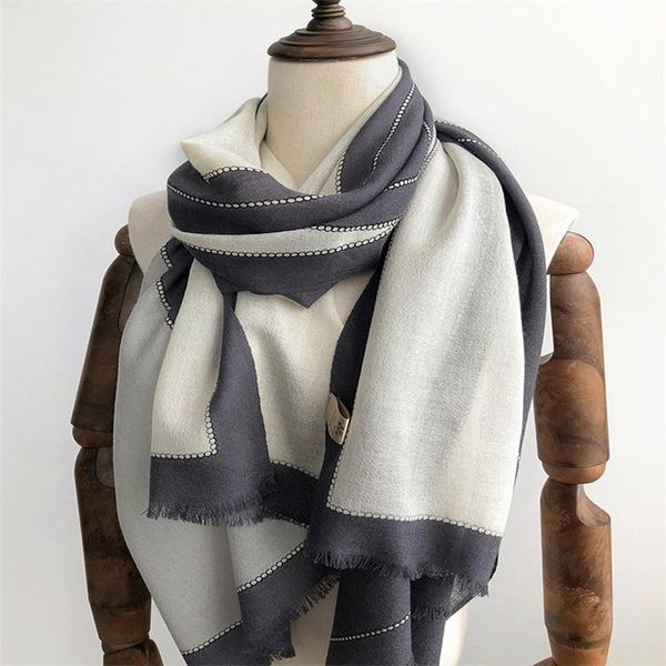 scarves autumn winter wool scarf women simple white collar style black geometric pattern printing long thin cape dual use, Blue;gray
scarves autumn winter wool scarf women simple white collar style black geometric pattern printing long thin cape dual use, Blue;gray
