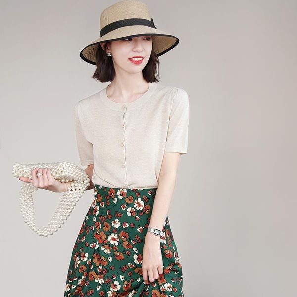 women's knits & tees fashion 2021 women 100% wool worsted o-neck knit short cardigan ultrath gold wire yarn sweater spring list trend k, White
women's knits & tees fashion 2021 women 100% wool worsted o-neck knit short cardigan ultrath gold wire yarn sweater spring list trend k, White