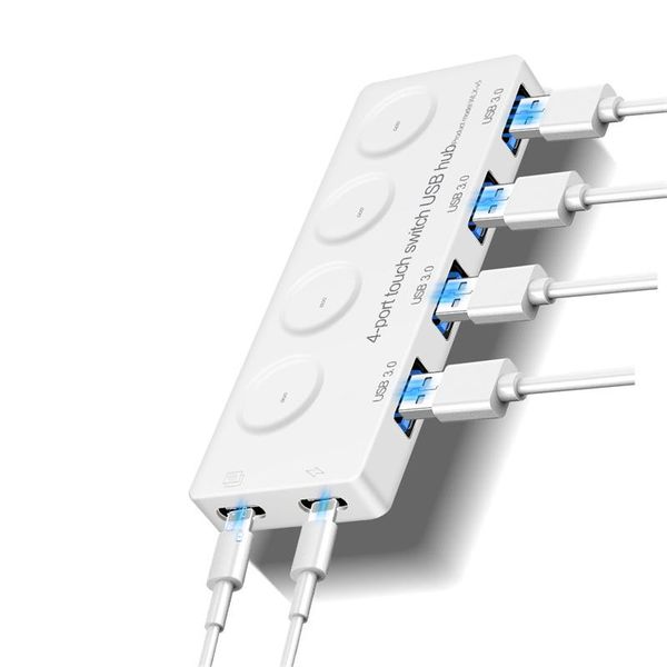 hubs 4 ports type-c to usb 3.0 hub with independent on/off switch, 5gbps transmission, auxiliary power supply interface
hubs 4 ports type-c to usb 3.0 hub with independent on/off switch, 5gbps transmission, auxiliary power supply interface