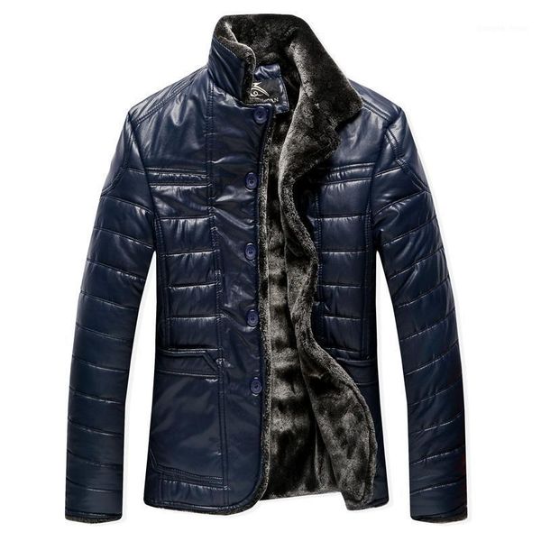men's fur & faux brand clothing one piece stand collar to repair the thermal thickening senior leather jacket, Black
men's fur & faux brand clothing one piece stand collar to repair the thermal thickening senior leather jacket, Black