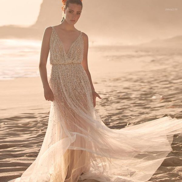 other wedding dresses stunning dress v neck sweep train sequins tulle garden beach boho bridal gowns vestidos de novia custom made1, White
other wedding dresses stunning dress v neck sweep train sequins tulle garden beach boho bridal gowns vestidos de novia custom made1, White