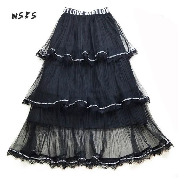 skirts summer ball gown skirt mesh black white ruffles high elastic waisted letter long women bodycon midi faldas mujer
skirts summer ball gown skirt mesh black white ruffles high elastic waisted letter long women bodycon midi faldas mujer