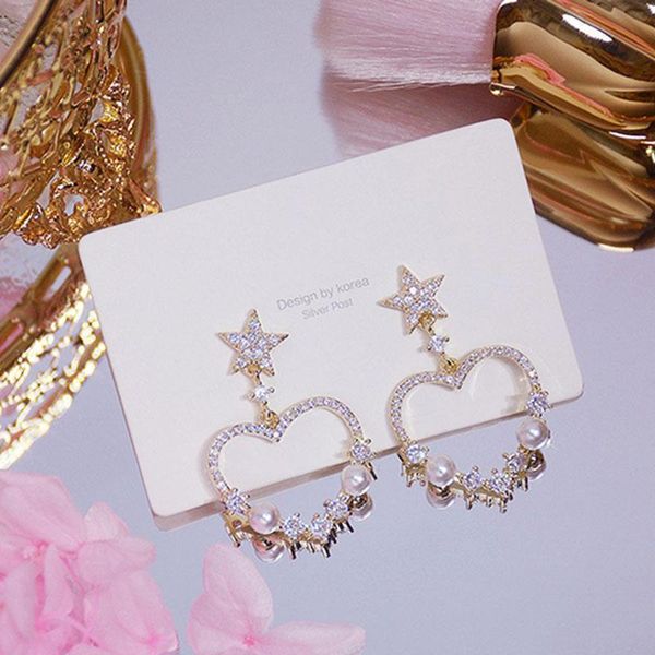 trendy fine shiny big heart earrings for women designer creativity luxury jewelry zircon s925 needle party gift stud, Golden;silver
trendy fine shiny big heart earrings for women designer creativity luxury jewelry zircon s925 needle party gift stud, Golden;silver