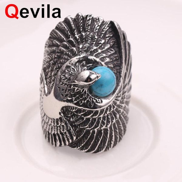 cluster rings qevila fashion mens antique silver color eagle natural blue stone ring for men punk party wedding male jewelry, Golden;silver
cluster rings qevila fashion mens antique silver color eagle natural blue stone ring for men punk party wedding male jewelry, Golden;silver