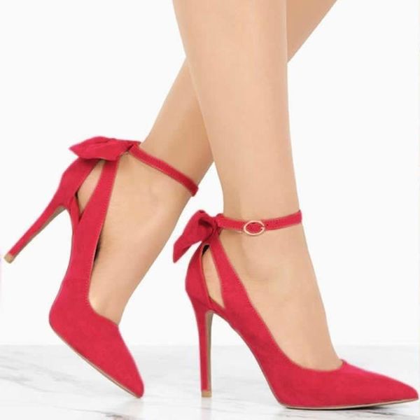 dress shoes women's pumps pointed toe bowknot 11cm thin heels ankle strap high women female wedding stilettos, Black
dress shoes women's pumps pointed toe bowknot 11cm thin heels ankle strap high women female wedding stilettos, Black