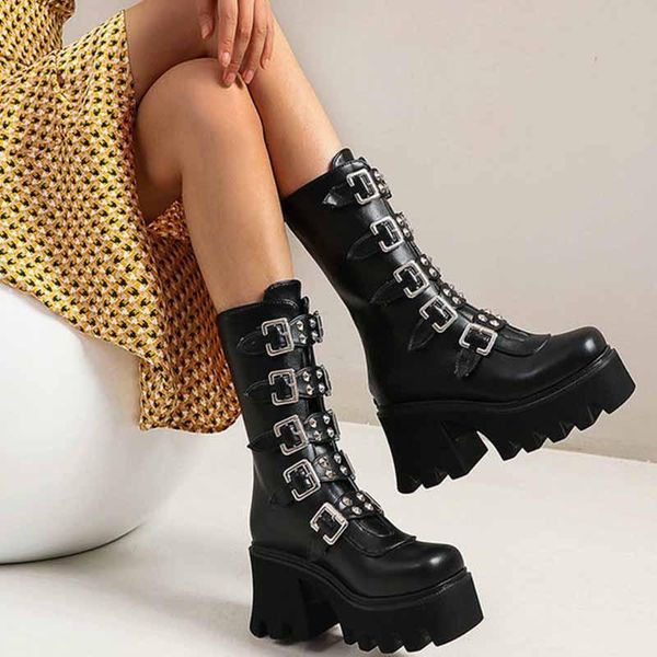 shoes for women 2021 heels gothic punk boots white platform black buckle strap mid calf military combat motorcycle
shoes for women 2021 heels gothic punk boots white platform black buckle strap mid calf military combat motorcycle