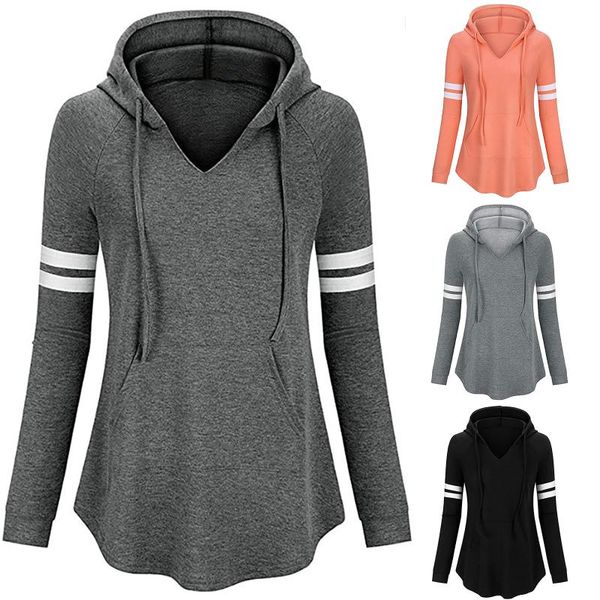 women's hoodies & sweatshirts 1pc girl or ladies fashion casual pullover sweatshirt stitching solid color loose long-sleeved hooded c50, Black
women's hoodies & sweatshirts 1pc girl or ladies fashion casual pullover sweatshirt stitching solid color loose long-sleeved hooded c50, Black