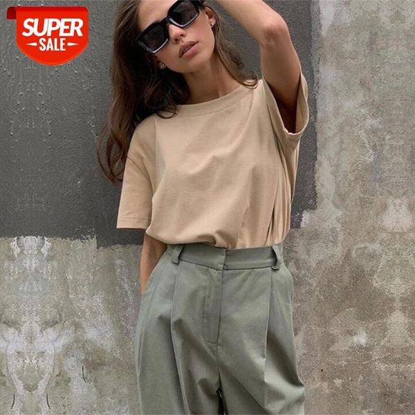 basic cotton t shirt women summer new oversized solid tees 7 color casual loose tshirt korean o neck female #qr3d, White
basic cotton t shirt women summer new oversized solid tees 7 color casual loose tshirt korean o neck female #qr3d, White
