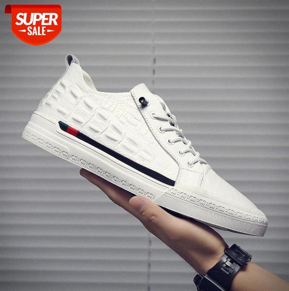 men's shoes korean style sneakers sports and leisure leather all-match low-#7p1g