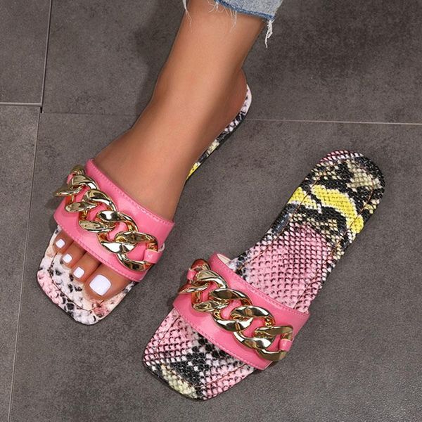 slippers 2021 women summer flat fashion roman style chain snakeskin outdoor plus size 35-43 beach, Black
slippers 2021 women summer flat fashion roman style chain snakeskin outdoor plus size 35-43 beach, Black