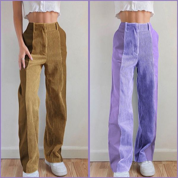 women's pants & capris woman jeans high waist corduroy splicing color contrast straight loose pantalones vaqueros mujer, Black;white
women's pants & capris woman jeans high waist corduroy splicing color contrast straight loose pantalones vaqueros mujer, Black;white
