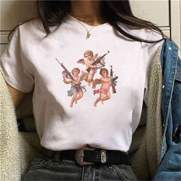 women's angel cupid printed cartoon harajuku clothing, fashion kawaii athetic t-shirt, beautiful t-shirt, White
women's angel cupid printed cartoon harajuku clothing, fashion kawaii athetic t-shirt, beautiful t-shirt, White