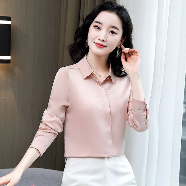 korean silk women shirts long sleeve blouse plus size woman satin white elegant basic 3xl 210427
korean silk women shirts long sleeve blouse plus size woman satin white elegant basic 3xl 210427