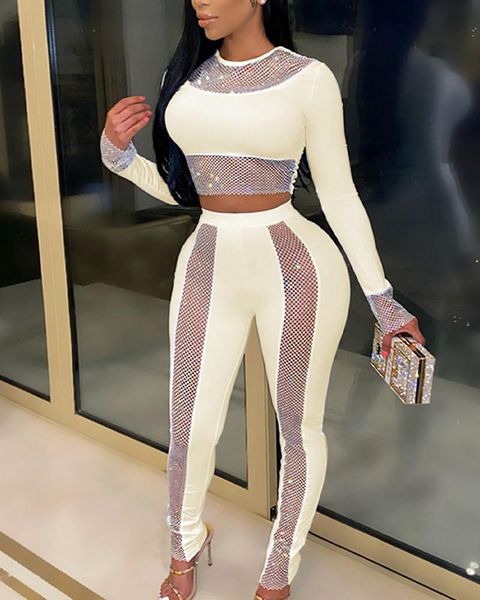 women's two piece pants autumn 2021 sets women round neck long sleeve with pencil for slim fit, White
women's two piece pants autumn 2021 sets women round neck long sleeve with pencil for slim fit, White