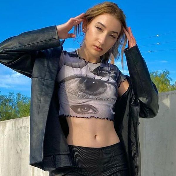 liva girl mesh fashion t shirt printed crop women vintage frill pulovers harajuku tee streetwear 90s y2k transparent tshirt women's t-s, White
liva girl mesh fashion t shirt printed crop women vintage frill pulovers harajuku tee streetwear 90s y2k transparent tshirt women's t-s, White